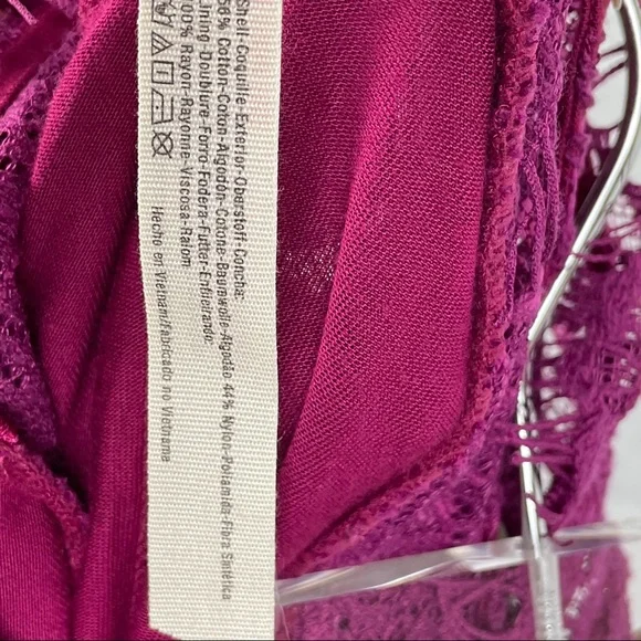 Free People Burgundy Lace Mini Dress - Picture 10 of 11